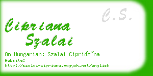 cipriana szalai business card